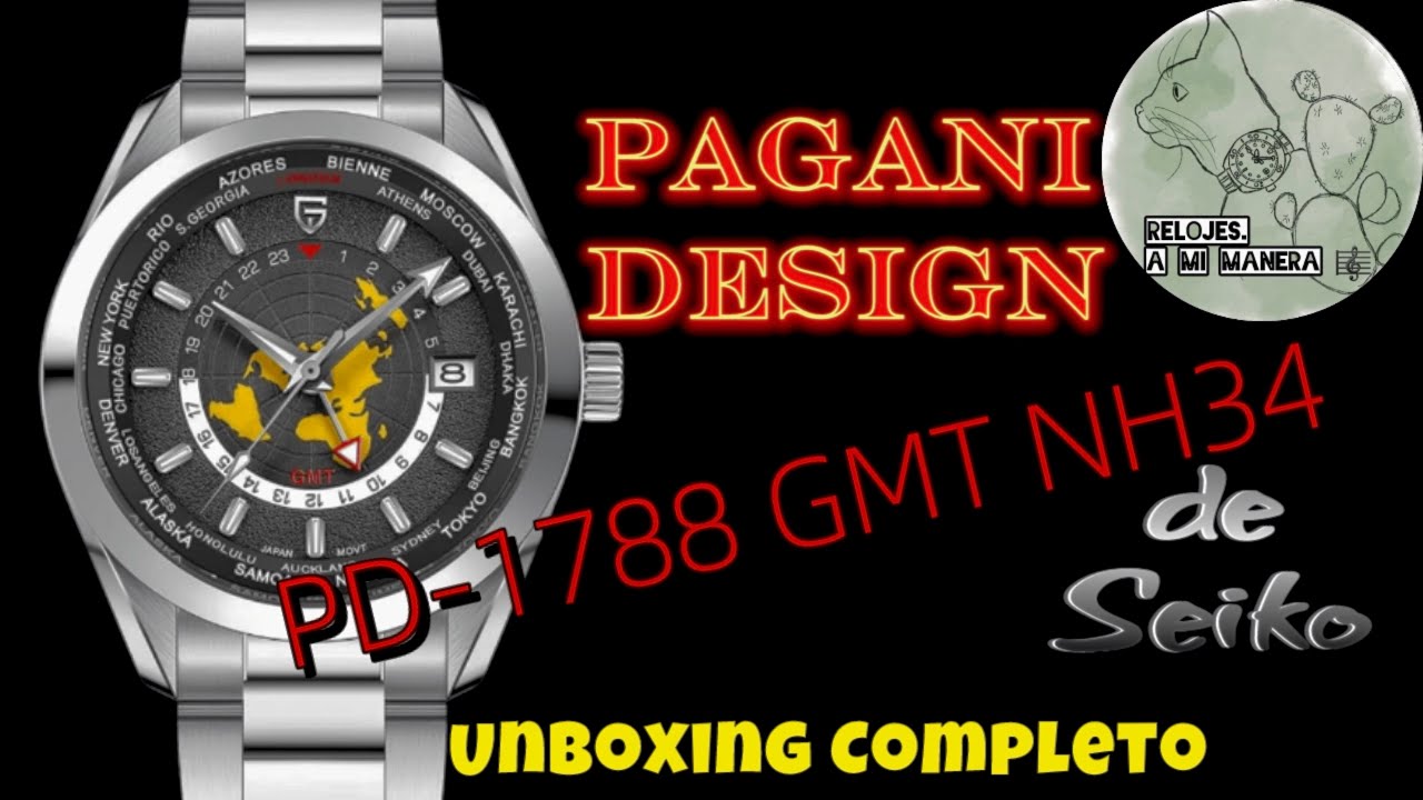 NH34 de Seiko, Pagani Design PD-1788 GMT. Unboxing Completo.