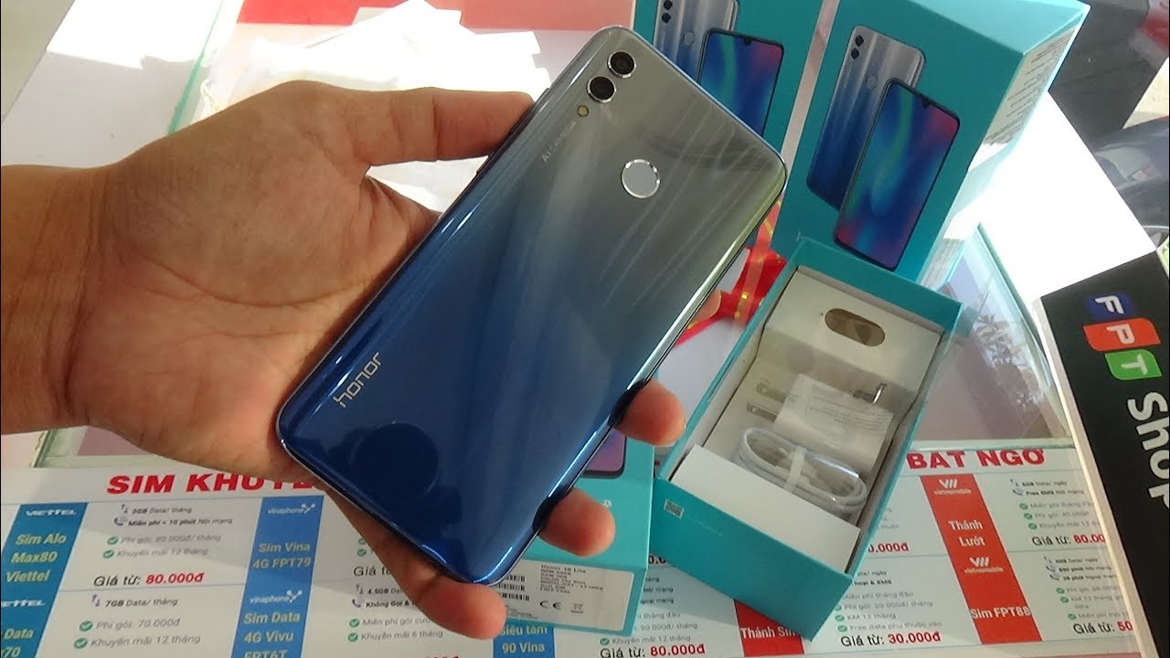 Unboxing Huawei Honor 10 lite sky blue