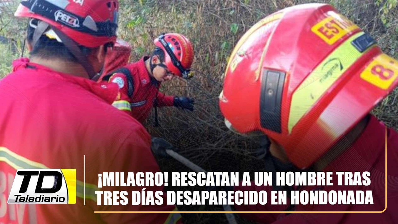 ¡Milagro! Rescatan a hombre tras tres días desaparecido en hondonada