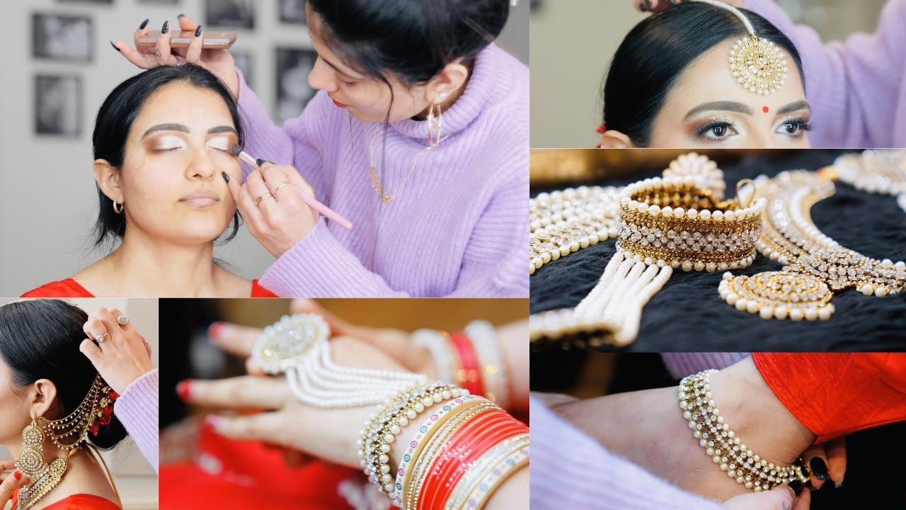 BEST BRIDAL TRANSFORMATION | GLOWY BRIDAL MAKEUP | BRIDAL HAIR STYLE | GURKIRAT RANDHAWA