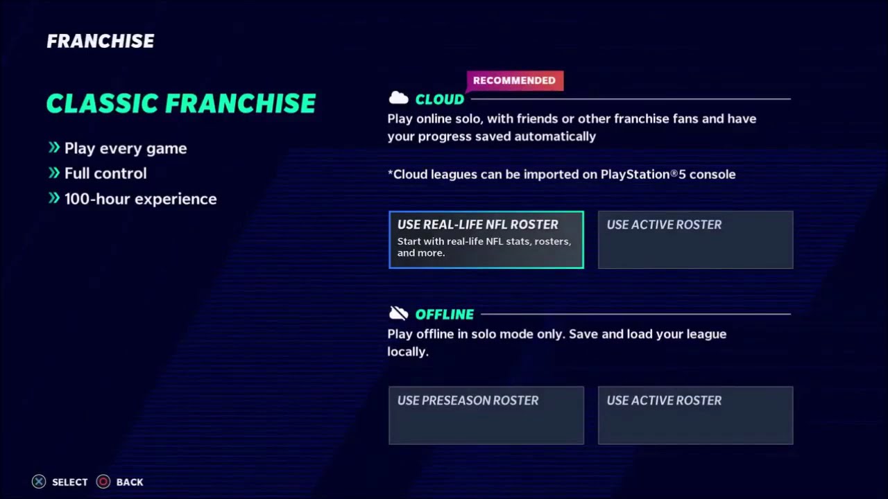 Madden 21 - Classic Franchise Mode Wont Even Load
