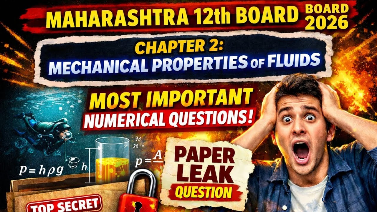 Mechanical properties of fluid class 12 physics. #pyq #trending #boardexam2026 #physics #imp