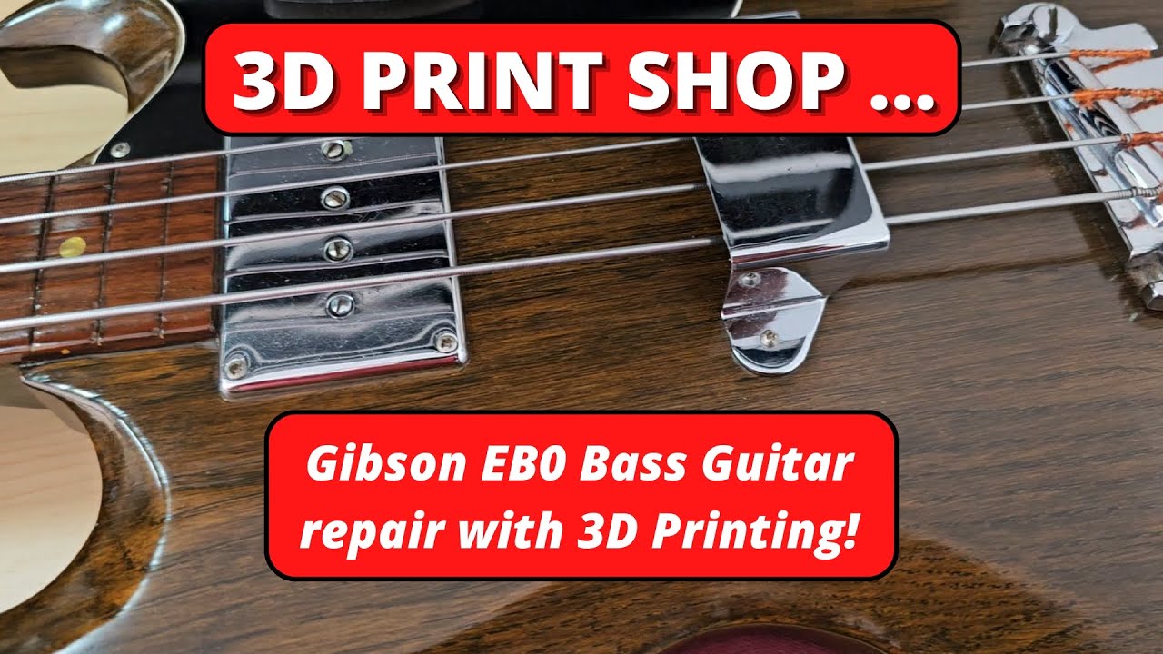 Gibson EB0 Bass Guitar repair with 3D Printing! part 1, Design
