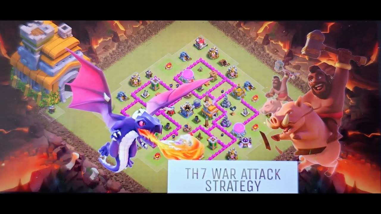 🏰 Clash of Clans TH7 War Attacks: Mastering Hog and Dragon Strategies! 🐉🔥