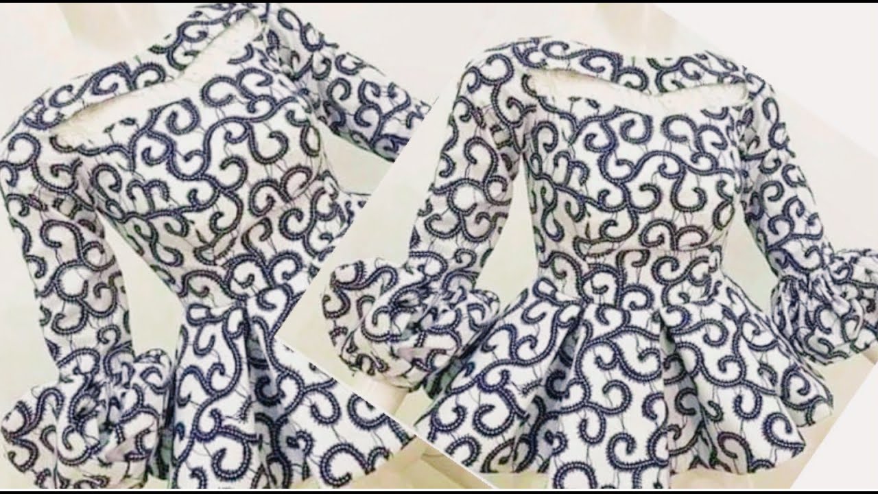 How to cut an open chested bustier kiss pleat top /blouse (cutting and stitching)