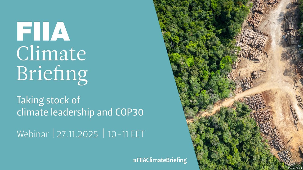 FIIA Climate Briefing: Taking stock of climate leadership and COP30