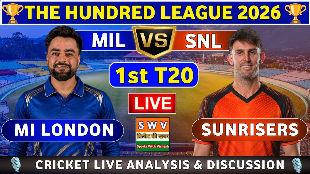 MI London vs Sunrisers Leeds, 1st 100B Live Match Analysis & Discussion MIL vs SNL 1st 100B Match