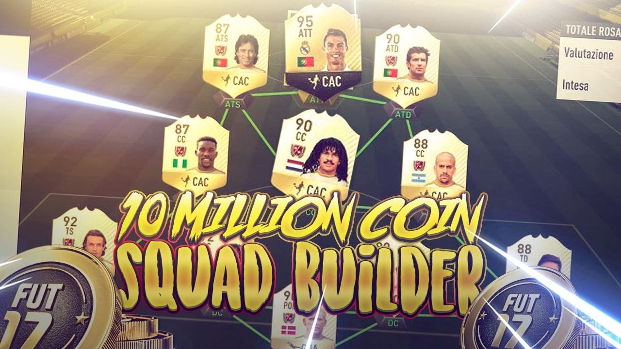 INSANE 10 MILLIONS COIN SQUAD BUILDER!! RONALDO GULLIT IN THE TEAM?