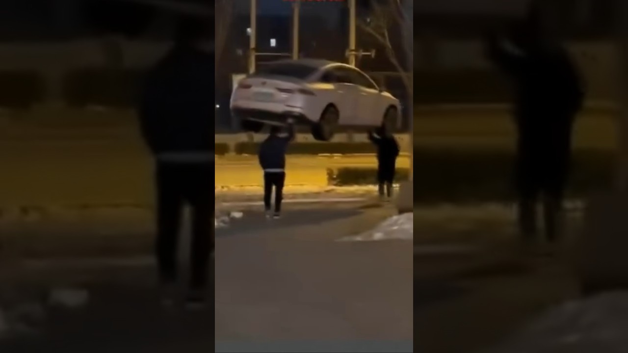 Guys Carry Car (Super Human Strength)
