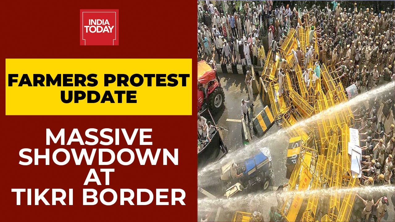 Farmers Protest Live News Updates: Tear Gas, Water Cannons Used On Farmers At Tikri Border