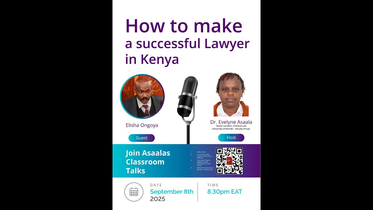 How to make a successful Lawyer Elisha Ongoya and Dr.Evelyne Asaala