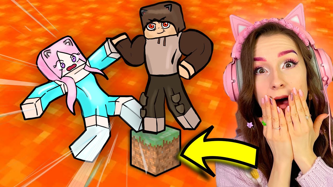 CZY WYTRZYMAM NA JEDNYM BLOKU Z CHŁOPAKIEM?!😱MINECRAFT!