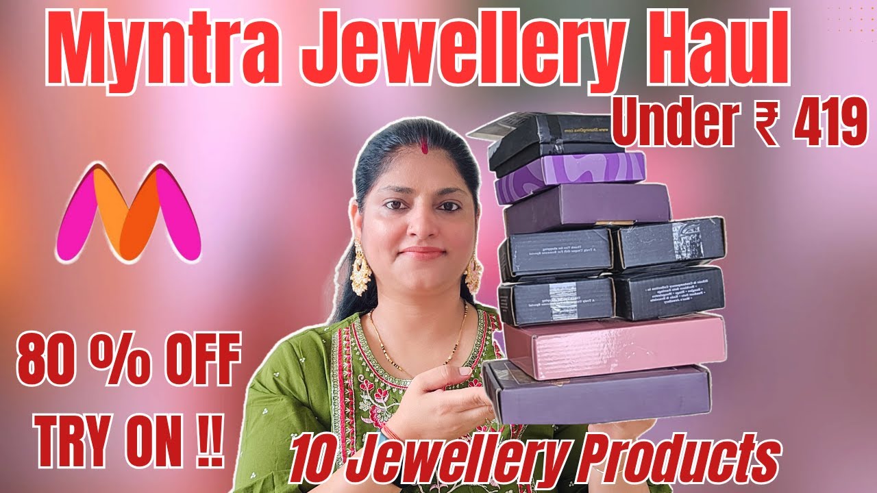 Huge Myntra Premium Jewellery Haul | Rose Gold Rings , Earrings, Necklace, Bracelet Under ₹ 419 💓