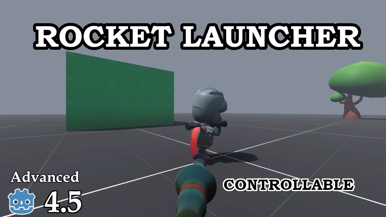 How to create a rocker launcher with control - Learn Godot 4 3D - no talking