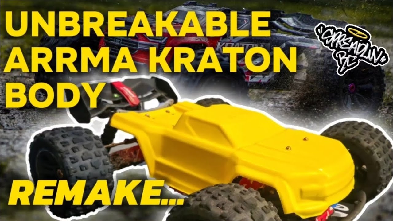 Unbreakable Arrma Kraton 6S Body Remake! | Bright Yellow Custom Fit + Decal Install