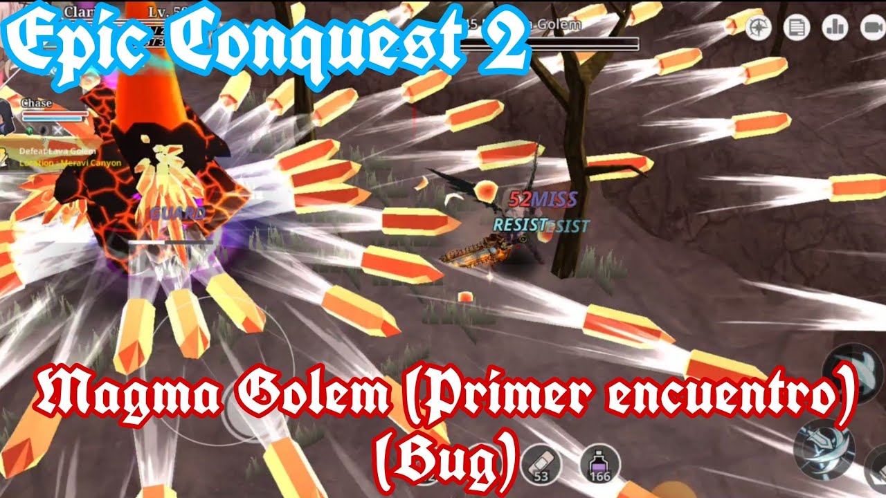 Epic Conquest 2. Magma Golem, primer encuentro  en modo historia, Bug de ataque