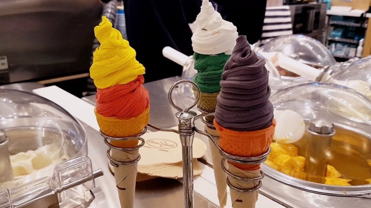 мороженое: 뚜또 뚜또 / мороженое Gelato / корейская уличная еда