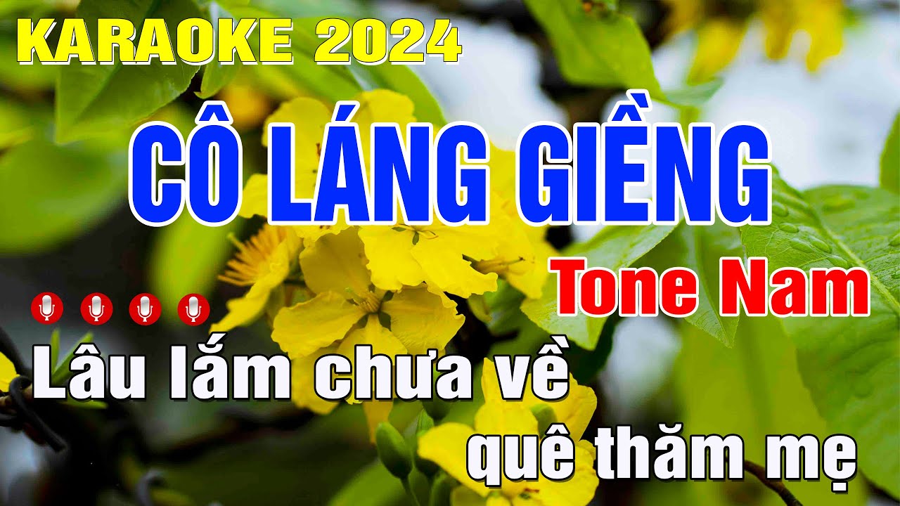 Cô Láng Giềng Karaoke Tone Nam (Em) Nhạc Sống | Trung Hiếu