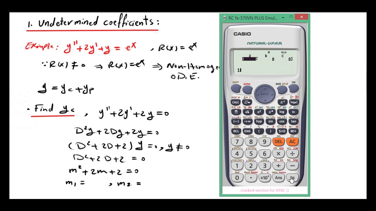 المعادلات التفاضلية من الرتبة الثانية - Non-Homogeneous Equations -