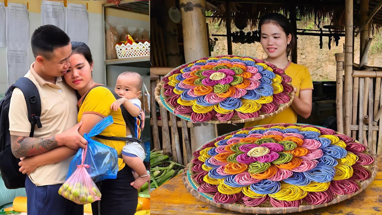 How to Make 7-Color Rice Noodles at Home From Natural Ingredients - Cooking | Trieu Thi Thuy