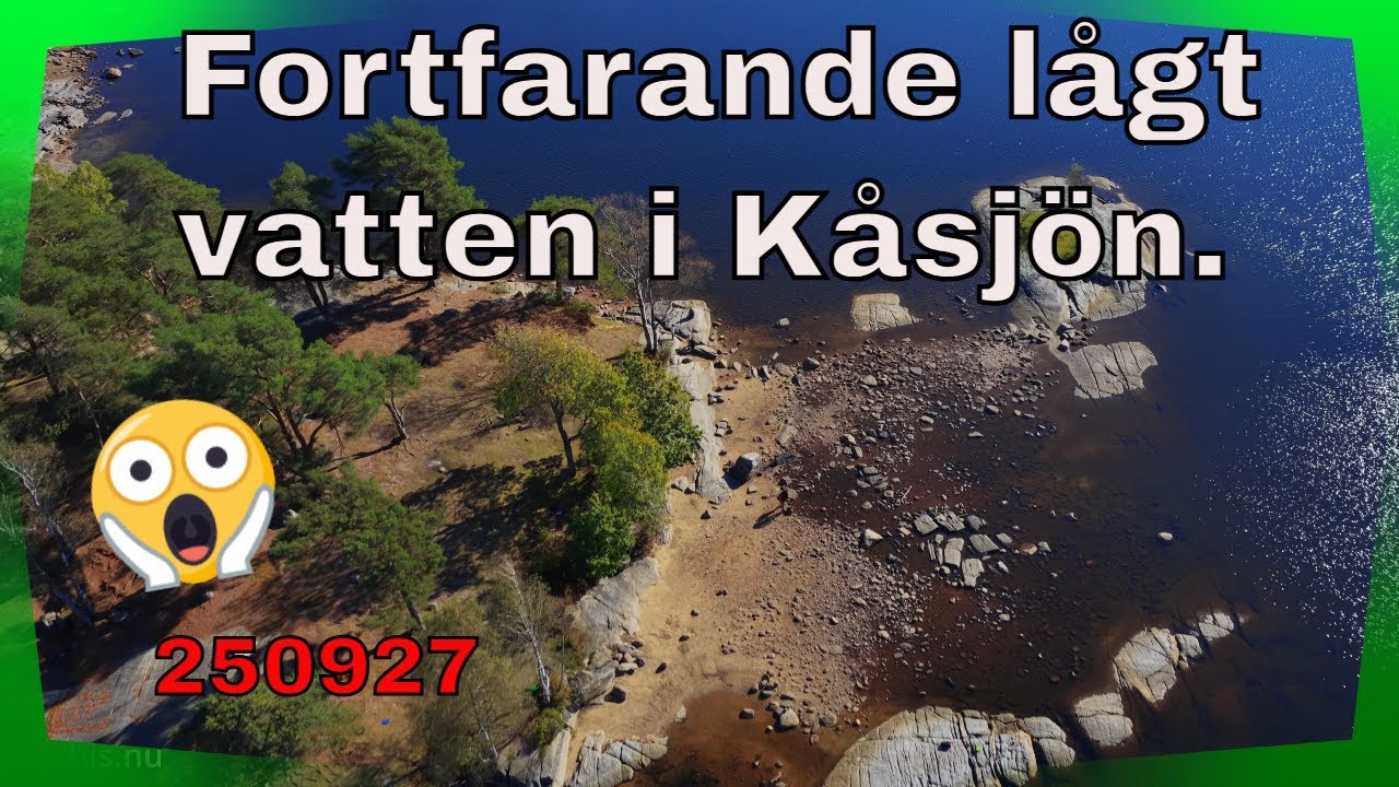 Fortfarande lågt vatten i Kåsjön 250927