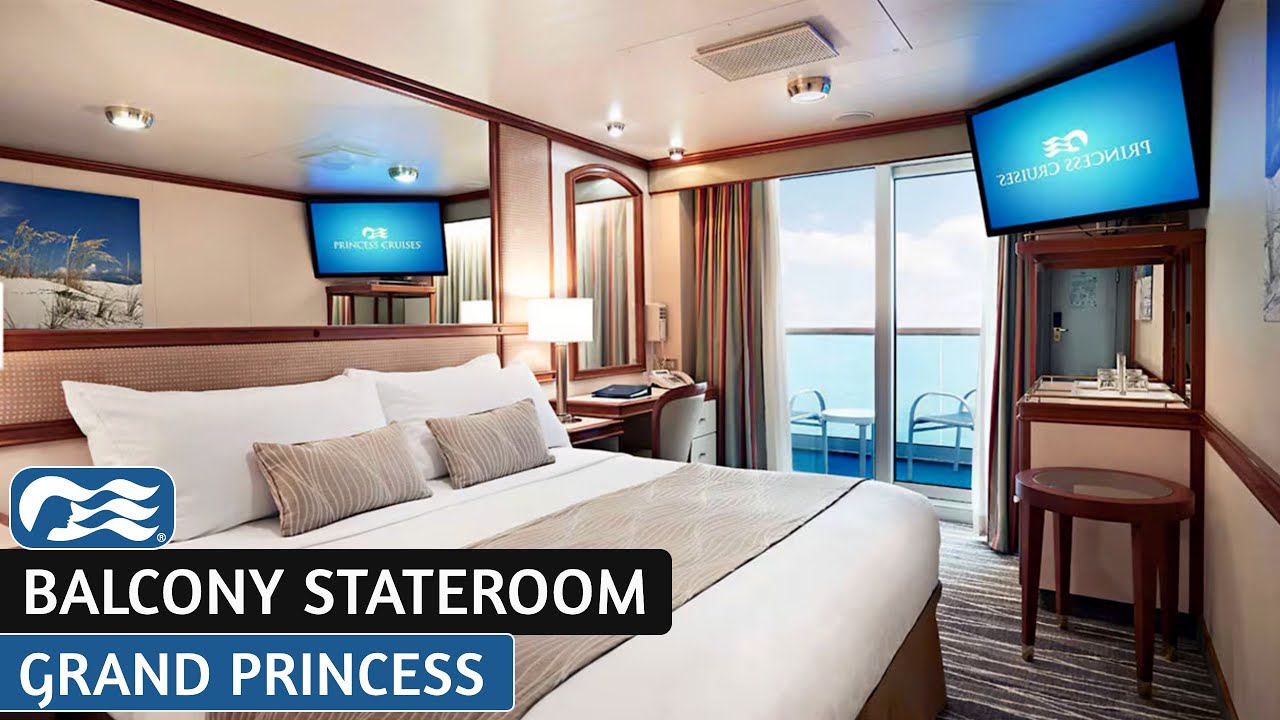 Grand Princess | Balcony Stateroom | Full Walkthrough Tour & Review | 4K