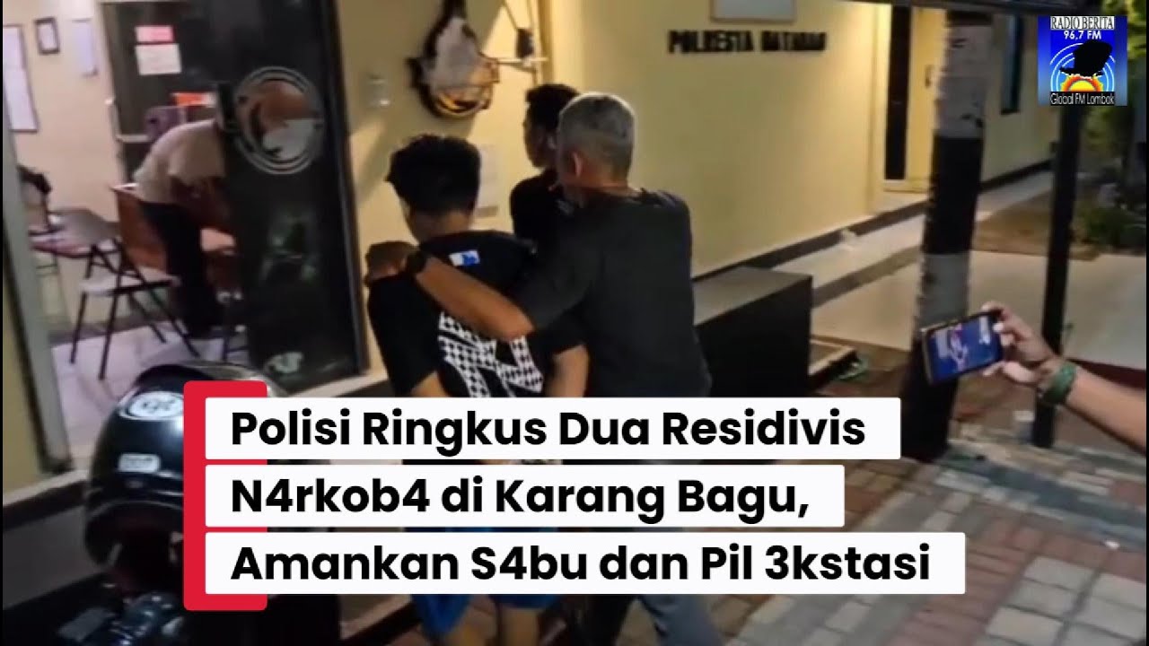 Polisi Ringkus Dua Residivis N4rkob4 di Karang Bagu, Amankan S4bu dan Pil 3kstasi
