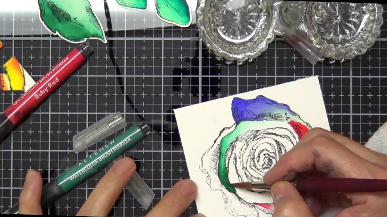 How To with Altenew Watercolor Brush Markers - Quick Video