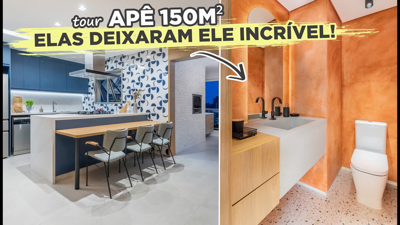 TOUR PELO APÊ DE 150M² COM COZINHA IMPRESSIONANTE E LAVABO OUSADO | GABY GARCIIA