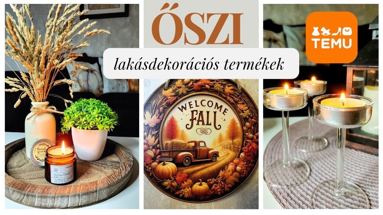 Őszi lakásdekorációs termékek a #temu -ról - Bontsuk ki, és dekoráljunk együtt! #unboxing #haul