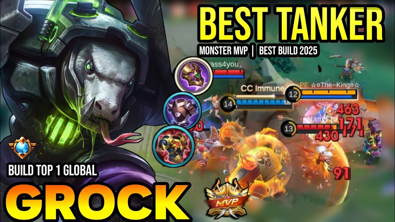 GROCK BEST BUILD 2025 | BUILD TOP 1 GLOBAL GROCK GAMEPLAY | MOBILE LEGENDS✓