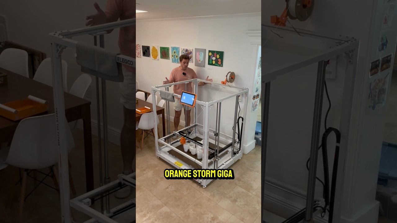 Orangestorm Giga by Elegoo just got here 4 days ago. &ldquo;Huge&rdquo; is an understatement. #3dprinting