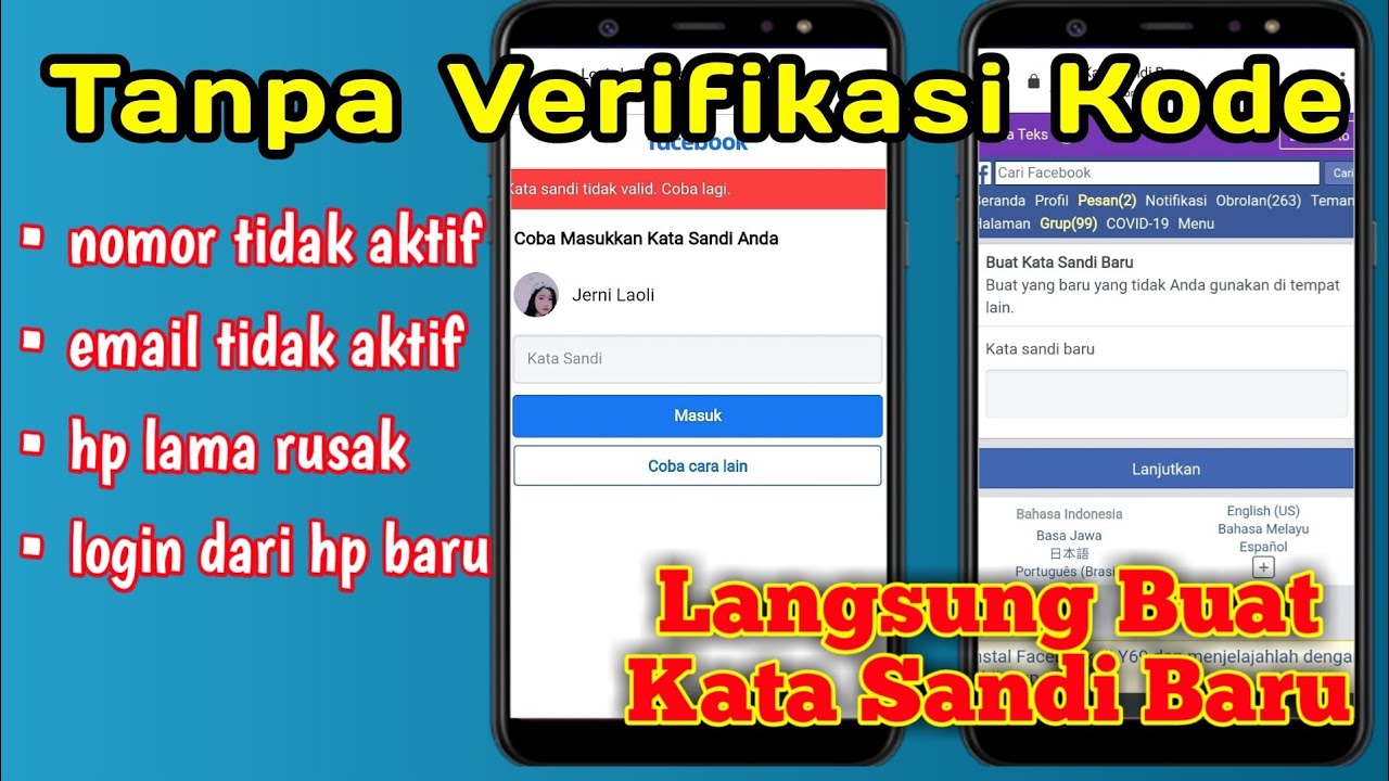 Cara Mengembalikan Akun Facebook Lupa Kata Sandi Terbaru..!!