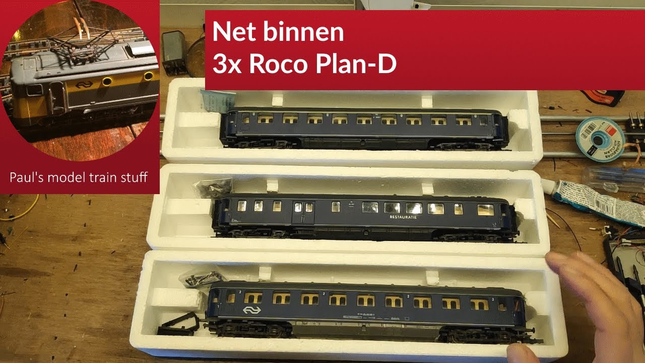 Net binnen! 3x Roco Plan D met verlichting
