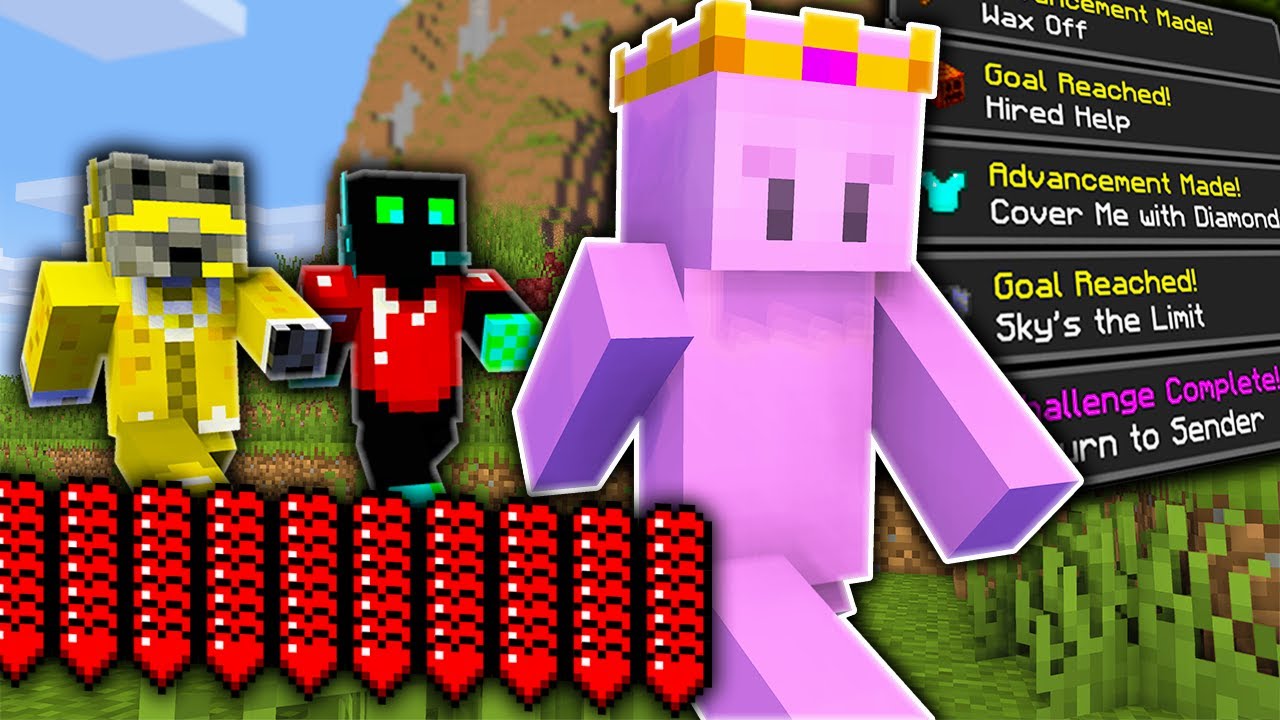 Minecraft Manhunt, But Advancements Give Me Health