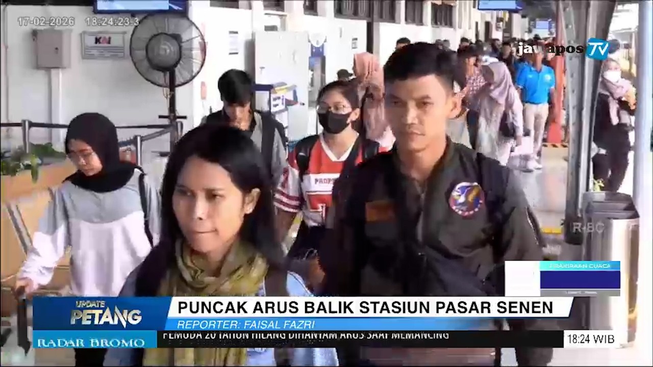 Puncak Arus Balik Sebanyak 12 ribu Penumpang Tiba di Stasiu Pasar Senen
