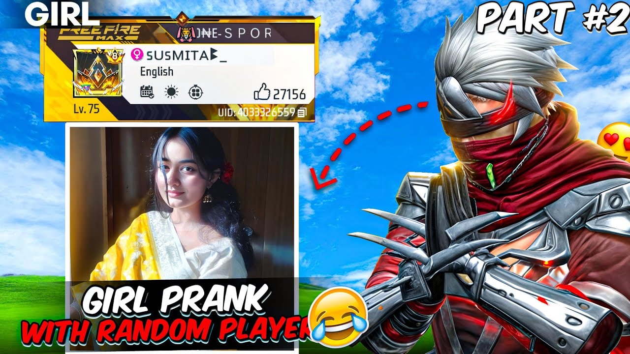 I converted my ID in GIRL 👰🏼 ID to prank 🤣 random players | Part -2 ||