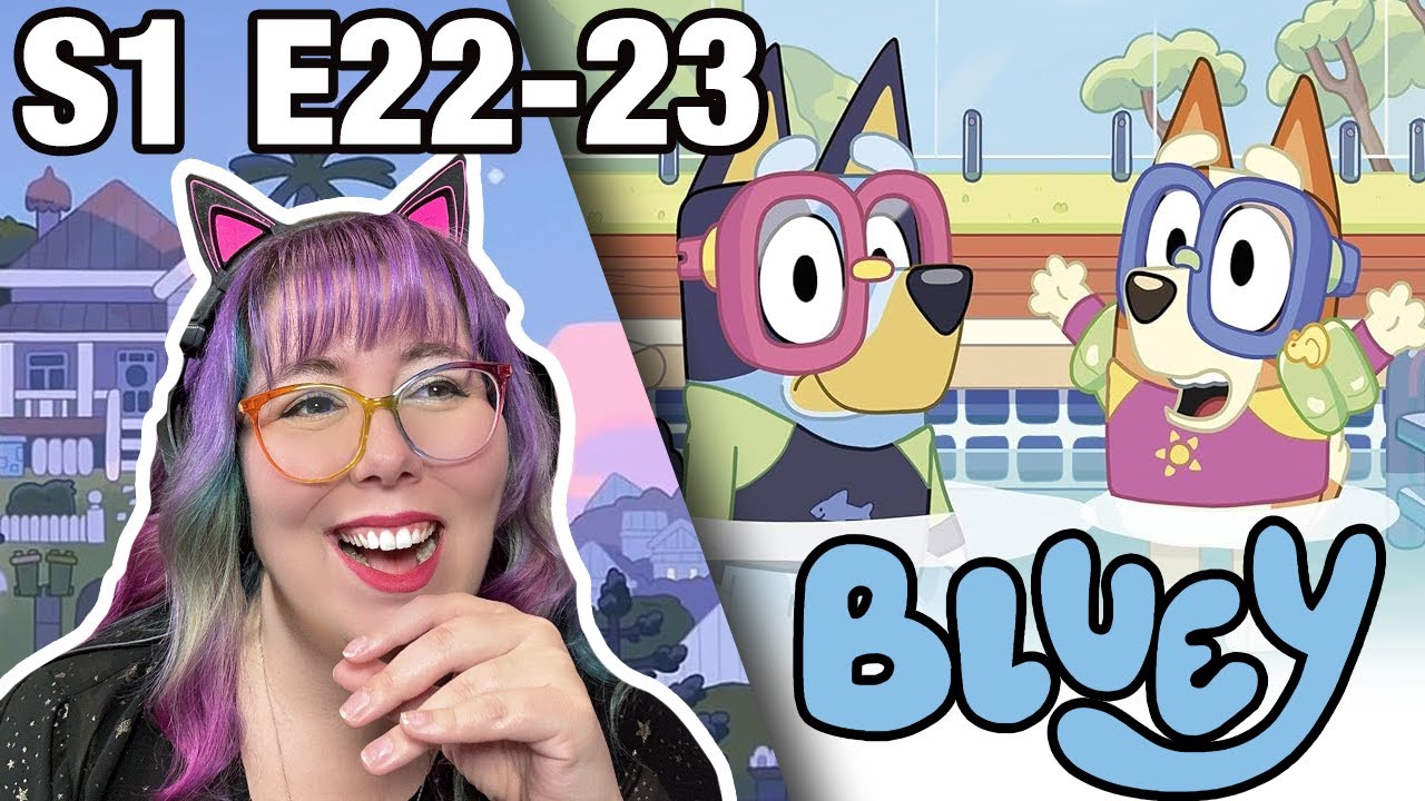 POOLS AND SHOPS!! - Bluey Season 1 Episodes 22-23 REACTION - Zamber Reacts