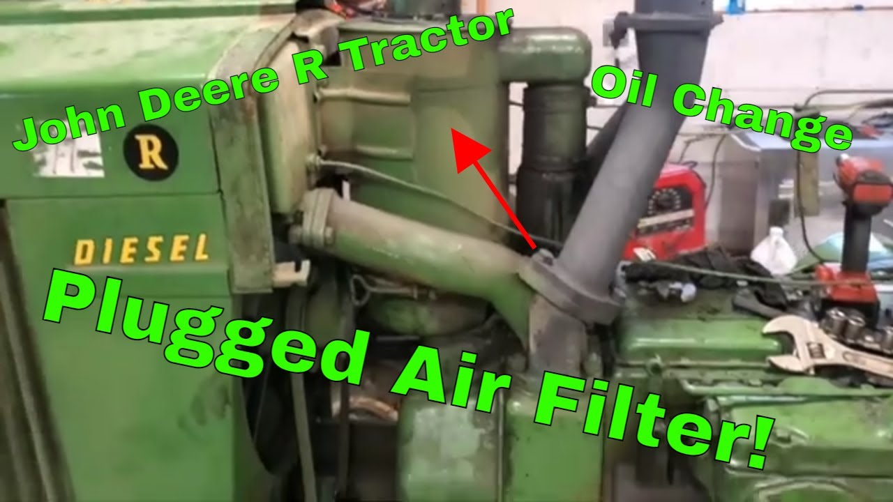 John Deere R Tractor Revival Part 6 - (Air Cleaner Service & Oil Change) #tractor #tractorvideo