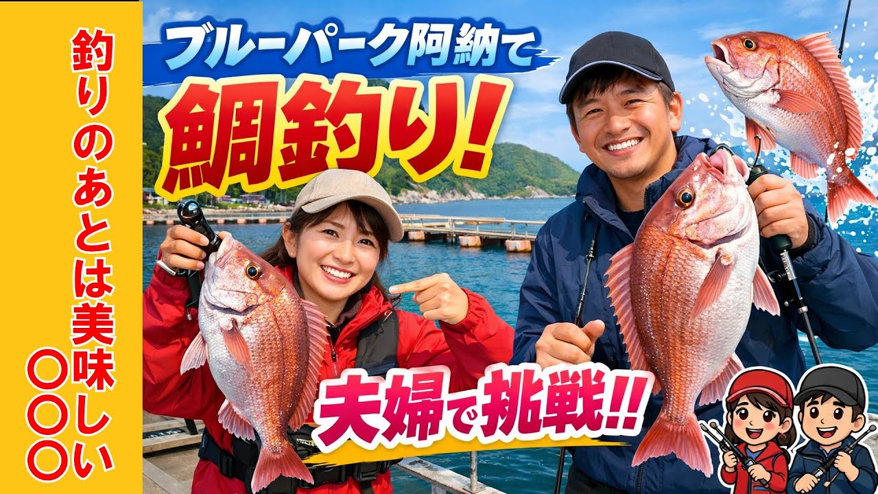 【たい釣り放題】入れ食い！夫婦で1時間、何匹釣れる？/ブルーパーク阿納/ファミリーや初心者、デートにもオススメ