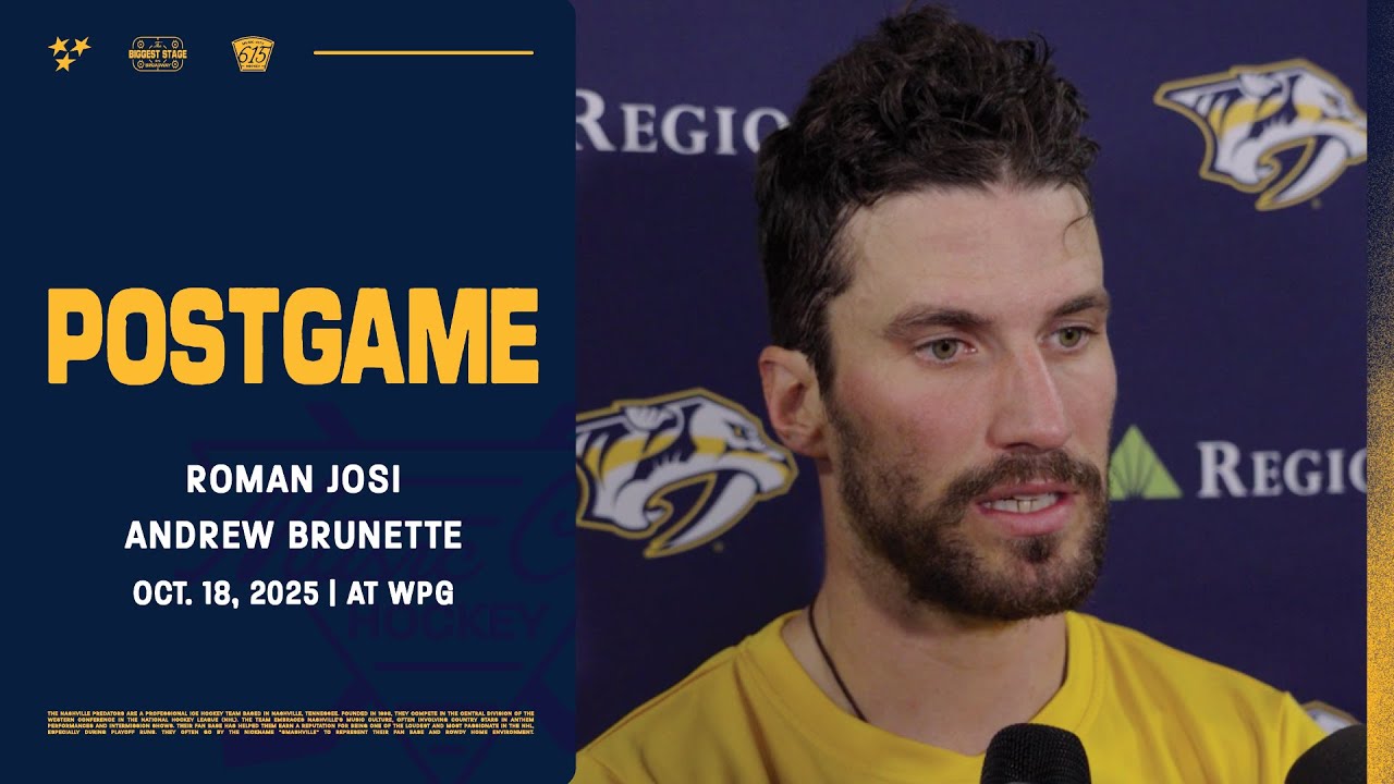 Roman Josi & Andrew Brunette - Postgame: Oct. 18, 2025
