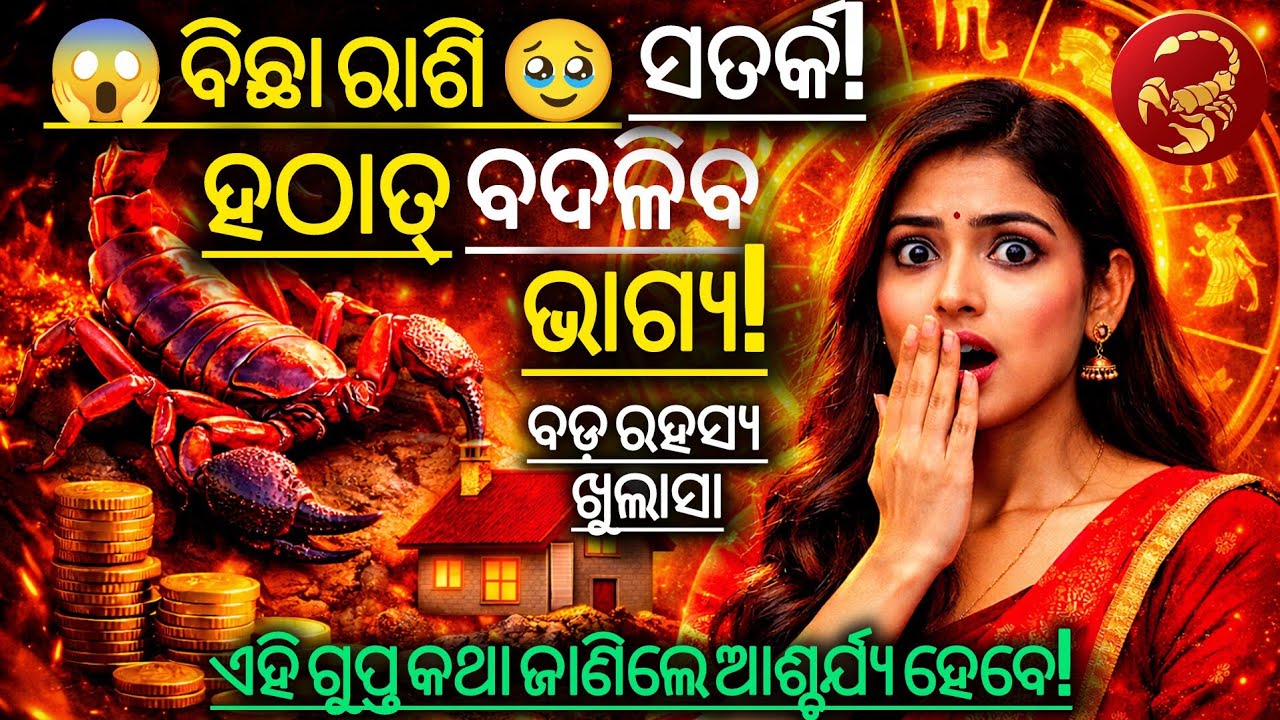 ବିଛା ରାଶି 😳 ଜୀବନରେ ହଠାତ୍ ହେବ ଏହି ବଡ଼ ପରିବର୍ତ୍ତନ | ଜ୍ୟୋତିଷର ବଡ଼ ଖୁଲାସା #Bicharashi