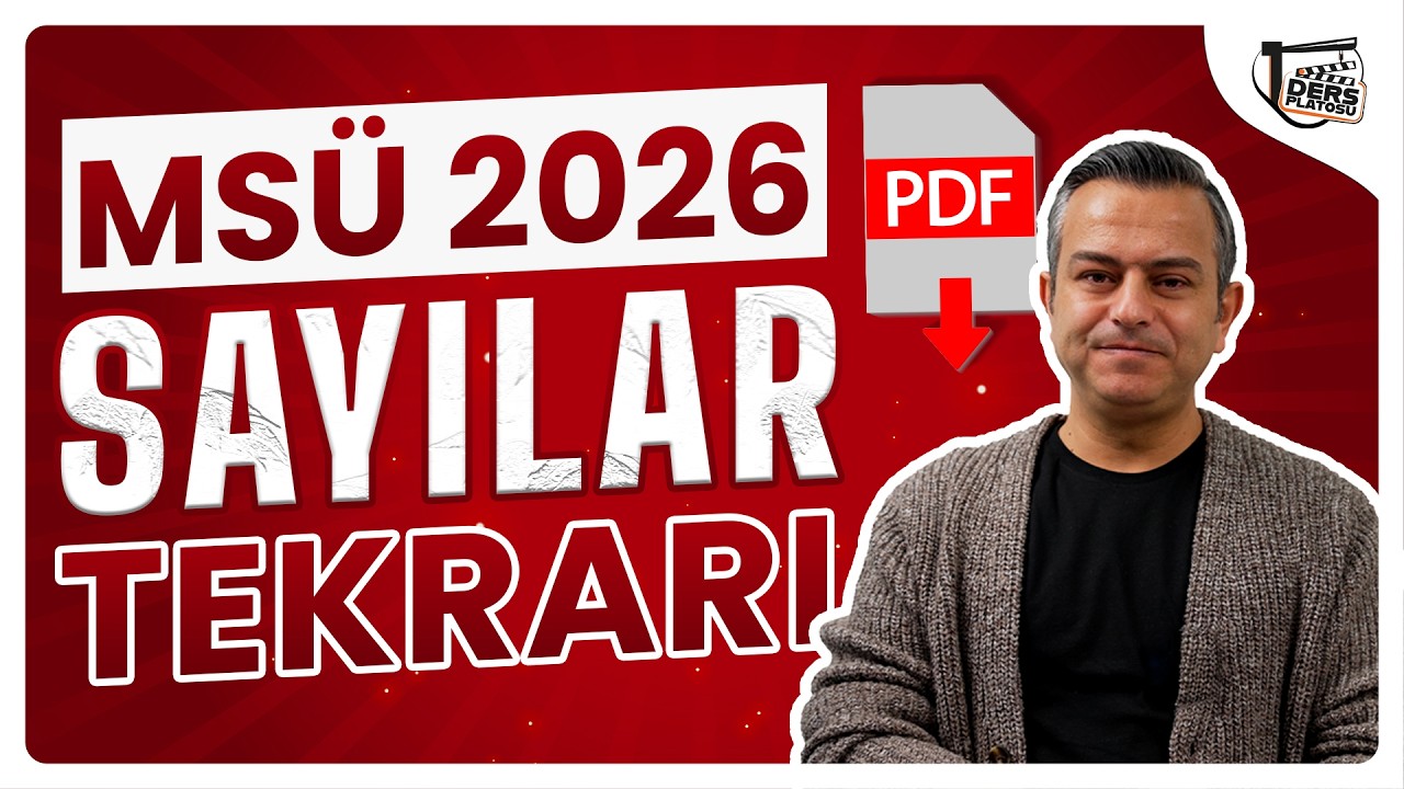 MSÜ-TYT SAYILAR Genel Tekrar Soruları