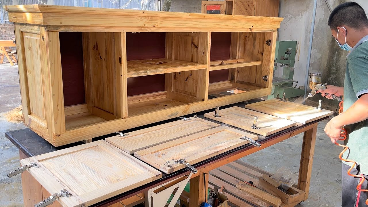 Design Ideas Furniture Projects // Making Kitchen Cabinets From Pine Wood Is Extremely Sturdy