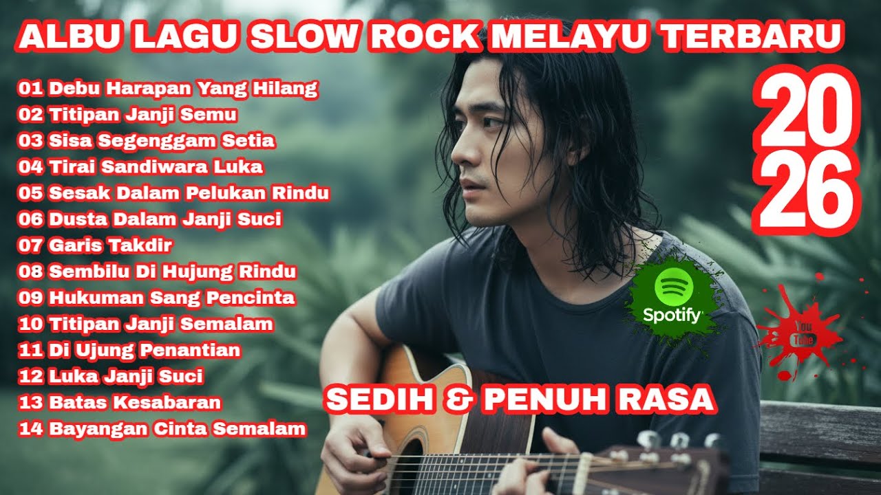 ALBUM SLOW ROCK MELAYU TERBARU 2026 🎧 Sedih & Penuh Rasa 🎶 Titipan Janji Semu – Sesak Dalam Peluka