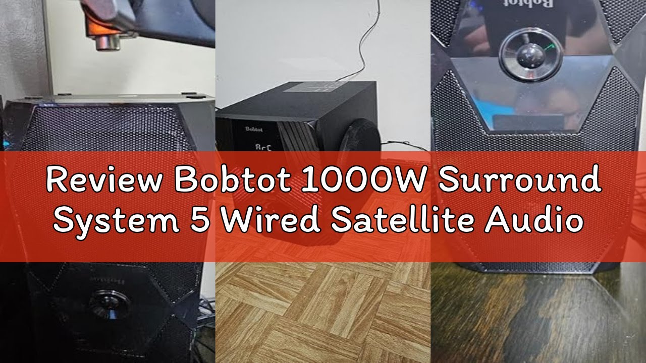 Review Bobtot 1000W Surround System 5 Wired Satellite Audio Speakers 8 inch Subwoofer 5.1/2.1 Channe