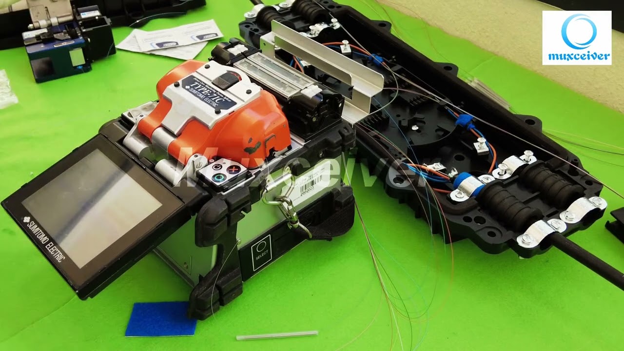 How to do 24 Core Fiber Optic Cable Joint Splicing video II AI