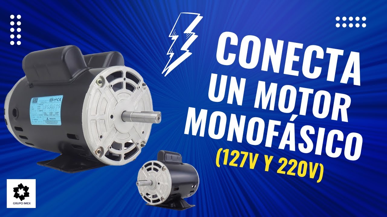 👨‍🏭Cómo Conectar un Motor Monofasico WEG (6 Hilos) // 127 Y 220 VAC ⚡// Con Inversión de Giro 🔄
