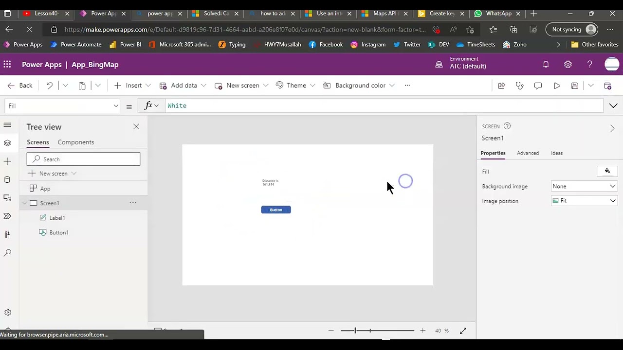 Lesson504-Bing Maps GetRoute- Power Apps 1000 Videos