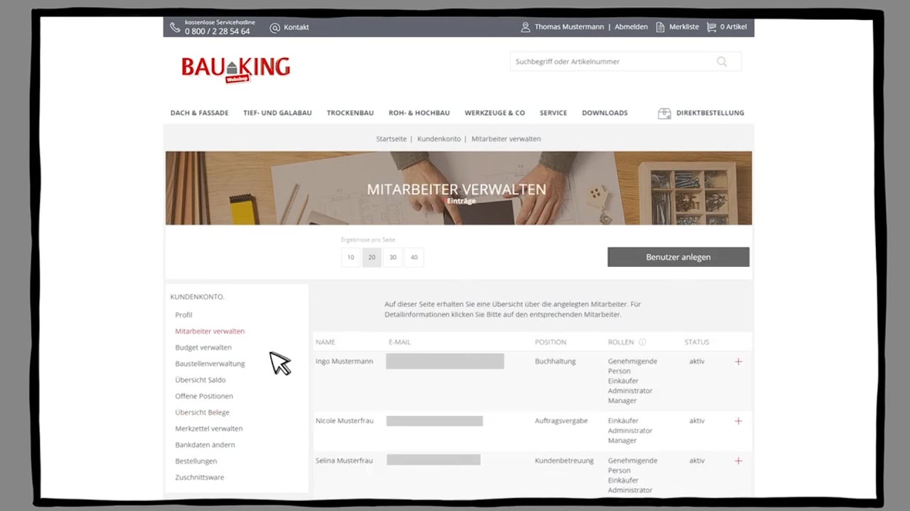 Der neue BAUKING Webshop f&uuml;r Gewerbekunden &mdash; Jetzt registrieren und Baustoffe online bestellen!